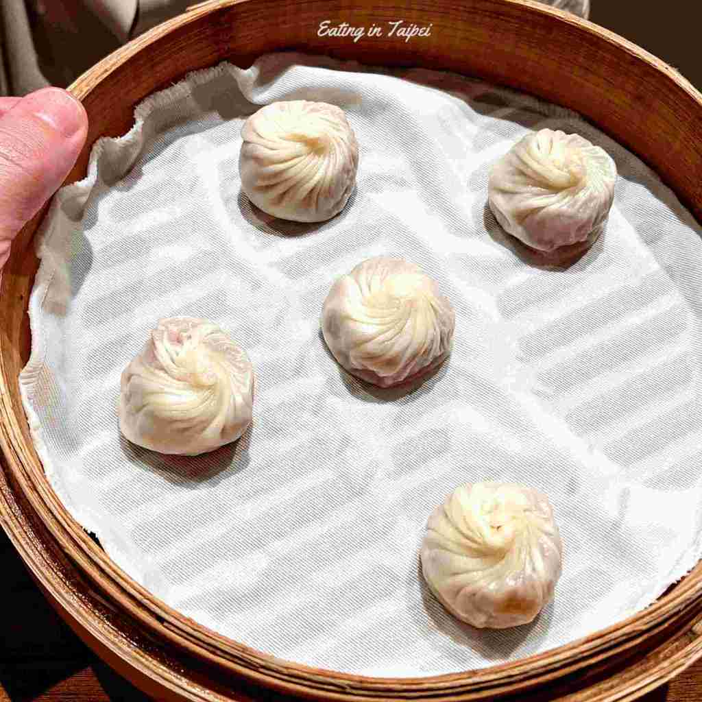 Taro sweet dumplings at Din Tai Fung